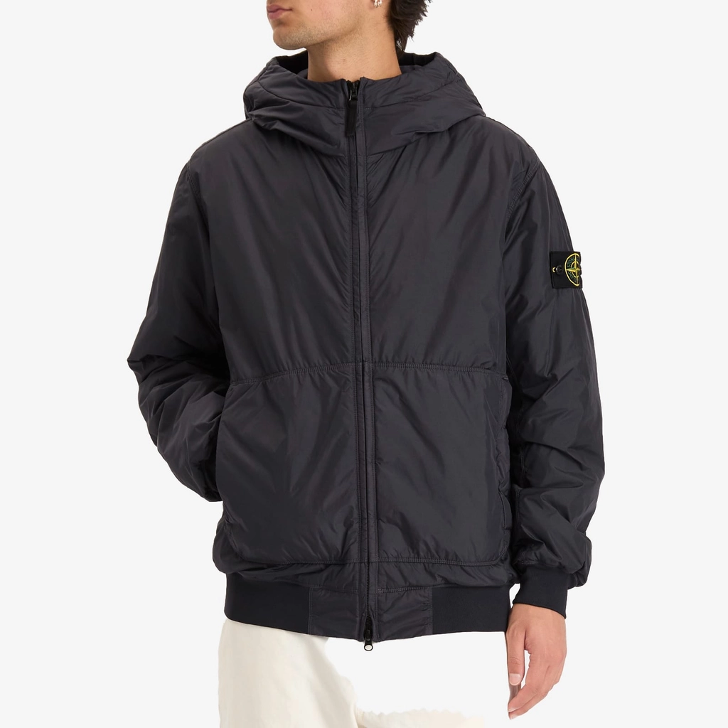 Stone Island Men's Crinkle Reps Nylon Hooded PrimaLoft Jacket